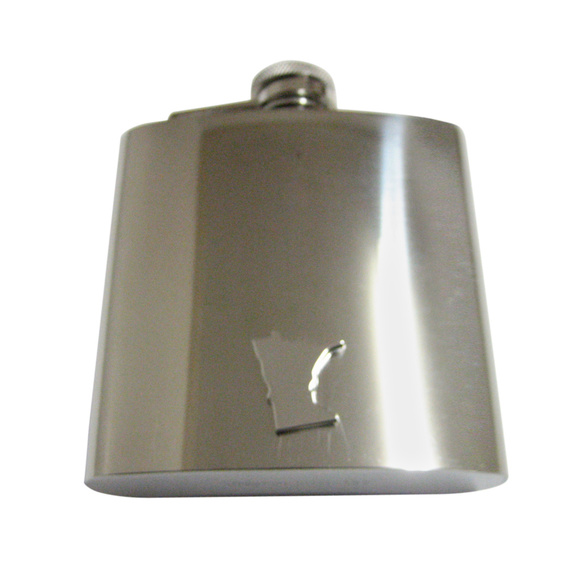 Minnesota State Map Shape 6oz Flask - Picture 1 of 1